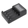 SEIVI PC Black Intelligent Protection USB LCD Display Screen Four Slot Battery Charger for AA AAA