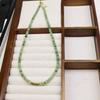 Elegant Aventurine Stone Abacus Bead Choker Necklace for Women - Retro Chinese Design