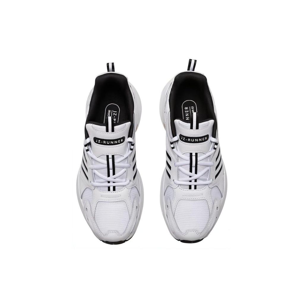 adidas JZ Runner Ткань Кожа спилка Универсальные Амортизирующие Прочные Низкие Повседневные Кроссовки Унисекс Белые Черные IH6362