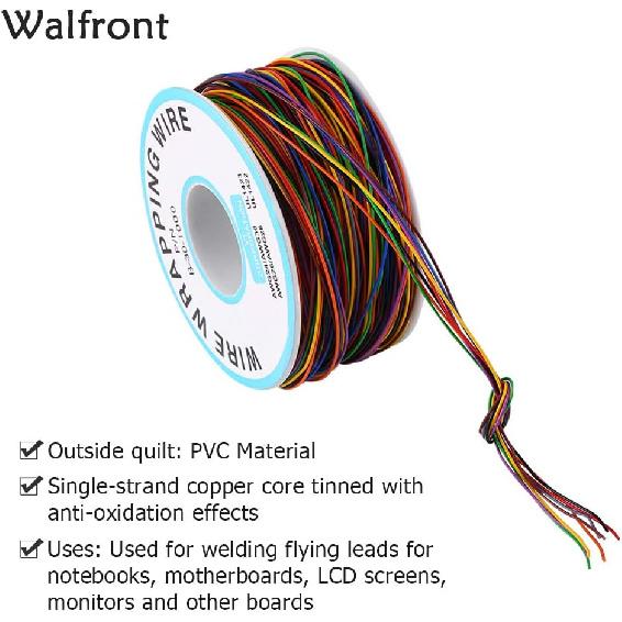 8-цветный медный провод для обмотки проволокой P/N B‑30‑1000 250 м 30AWG провод с цветной изоляцией тестовый обмоточный кабель одножильный провод для печатной платы OK провод