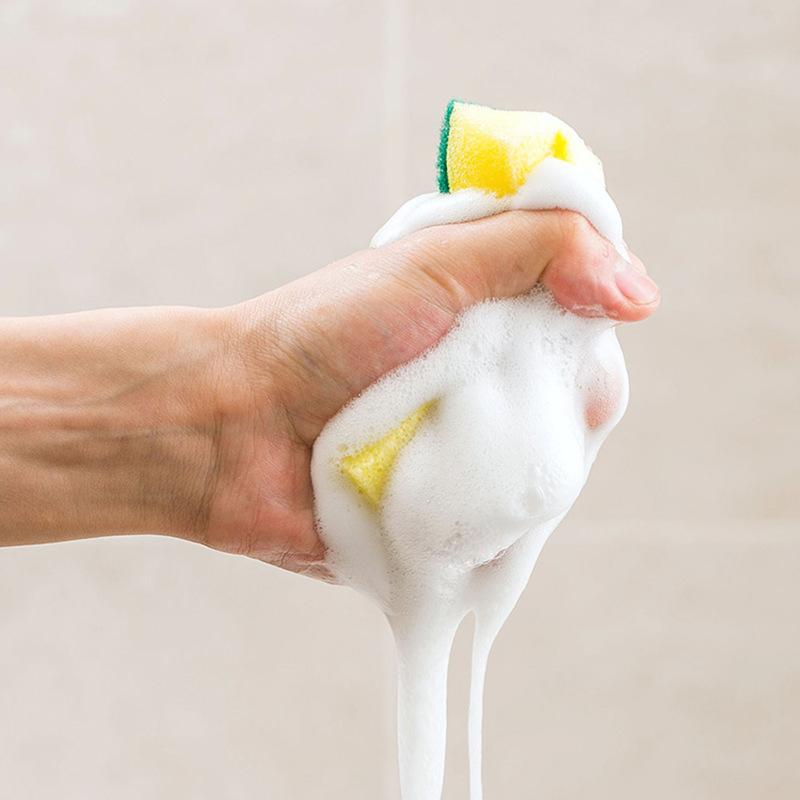 Kitchen Scrub Sponges Dual-Sided Cleaning Sponges Magic Sponge Water Absorb Accessories High Density Clean Tools Soft  Beads