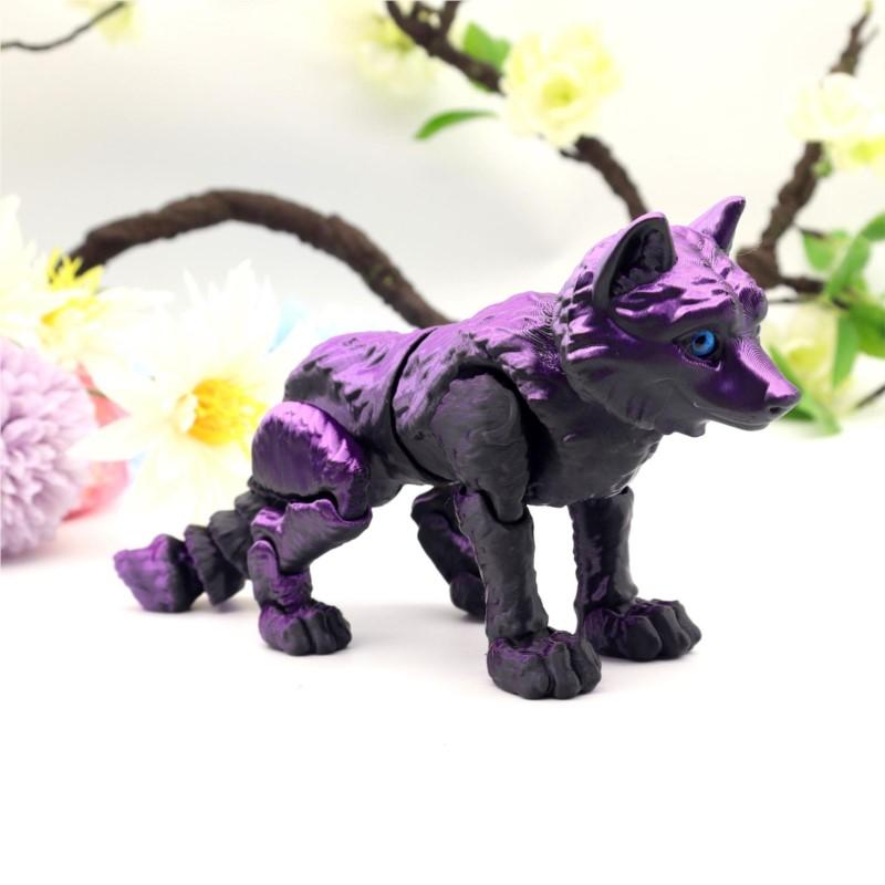 Новейшая 3D-печатная модель койота для дома, рабочего места, разноцветная модель койота, игрушка, поделки, игрушка, подвижная фигурка на шарнирах, настольные украшения