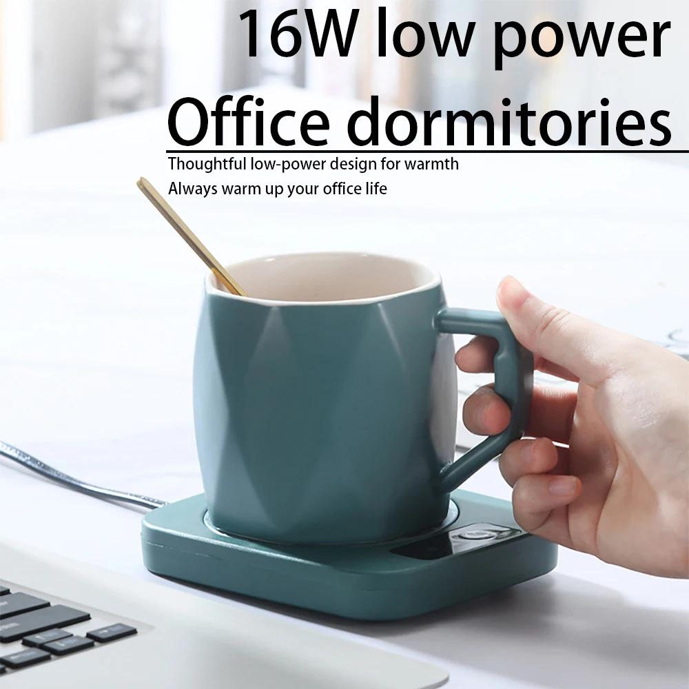 Электрический коврик для кружки, умная теплая подставка для постоянной температуры, быстрый нагрев, нагреватель для кружки, офис, низкая мощность, подарок для дома и офиса