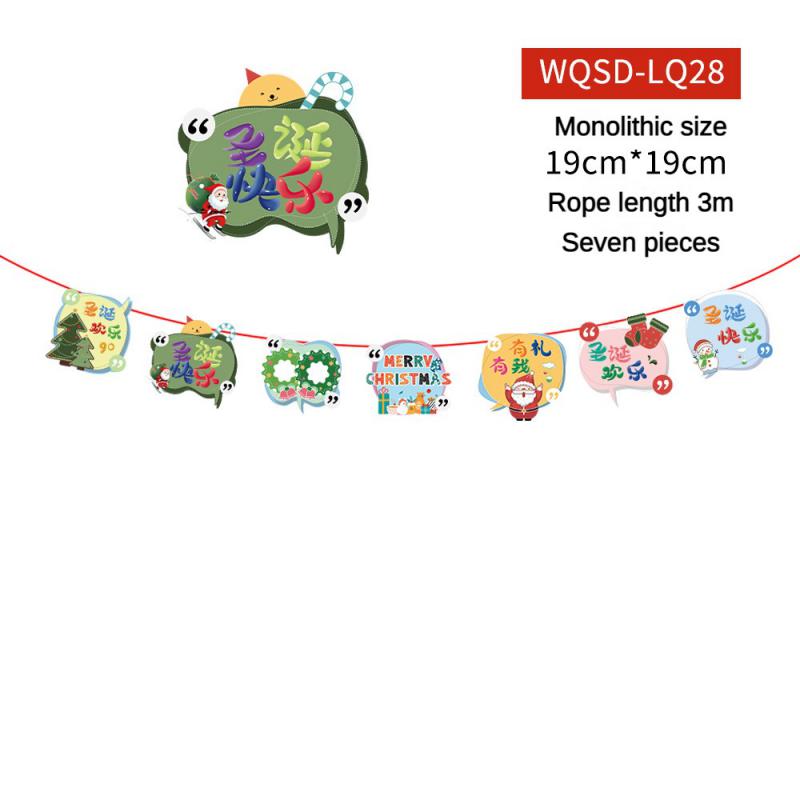 Рождественский баннер 2024 года Веселые рождественские украшения для дома Гирлянда Санта-Клаус Навидад для рождественского подарка Ноэль Декор Новый год 2025