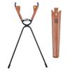 Carbon Steel Charcoal Tongs Outdoor Camping Fire Poker with Leather Cover Bonfire Firewood Clip Anti-Scald Long Handle BBQ Tool