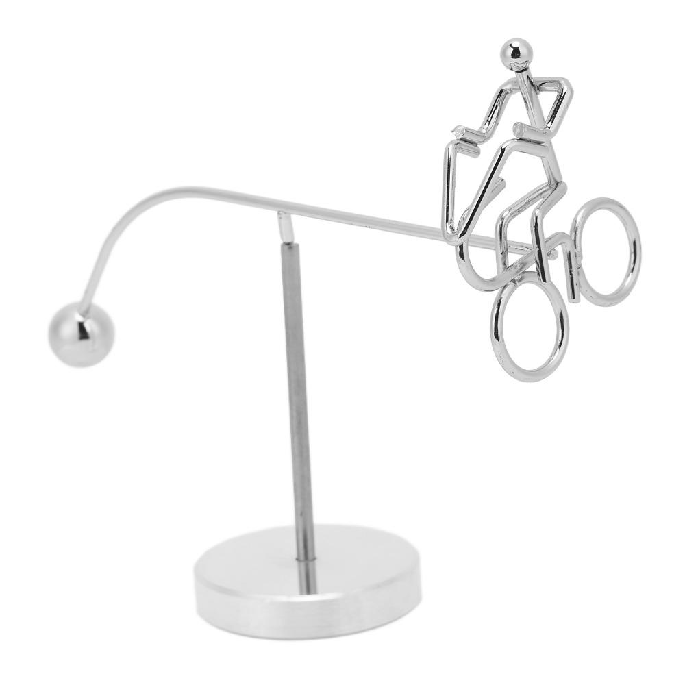 Glossy Metal Finish Metal Balance Sculpture Tabletop Balance Decor Tabletop Display