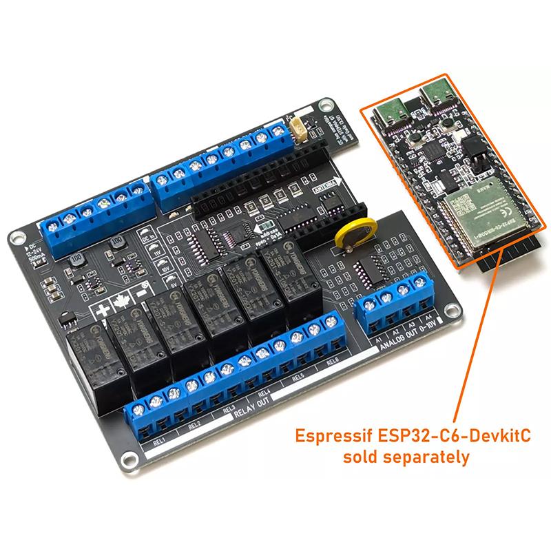 Плата разработки LIZAO ESP32 PLC-100 V1, Промышленная плата расширения для Espressif ESP32-C6-DevKitC