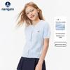 Navigare Girls' Short Sleeve Cable Knit T-shirt