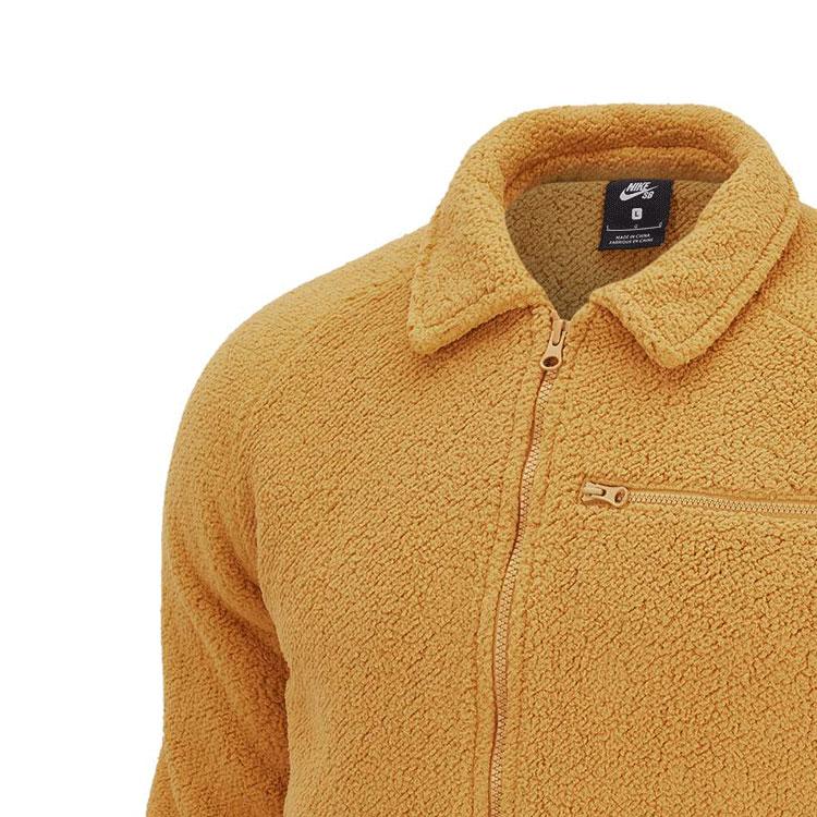 Nike SB Sherpa Повседневная куртка для скейтборда на молнии с воротником Мужская куртка желтая DM0873-712