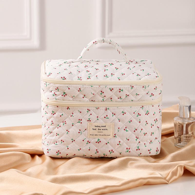 Floral large-capacity cosmetic bag waterproof portable travel storage bag