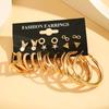 2026 Fashion Vintage Gold Color Big Circle Hoop Earring Set For Women Elegant Geometric Twisted Butterfly Earrigns Jewelry Gifts