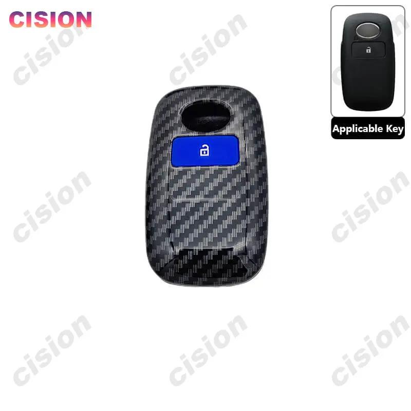 Carbon Fiber Remote Car Key Fob Cover Case Shell Holder Protector For Toyota Yaris Ativ Raize Veloz Avanza Rush Perodua Daihatsu