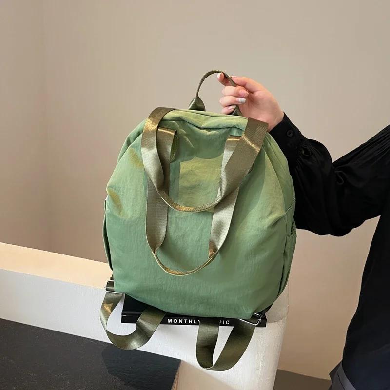 Повседневные лаконичные сумки через плечо из нейлона с застежкой-молнией большой емкости, высококачественные швейные нитки, универсальные трендовые женские сумки