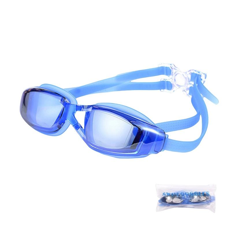 Очки для плавания с большой оправой для мужчин и женщин с защитой от ультрафиолета, противотуманными водонепроницаемыми линзами, очки для водных видов спорта, плавания в бассейне