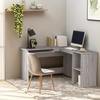VidaXL Corner Desk Sonoma Grey 120x140x75 Cm Engineered Wood 815385