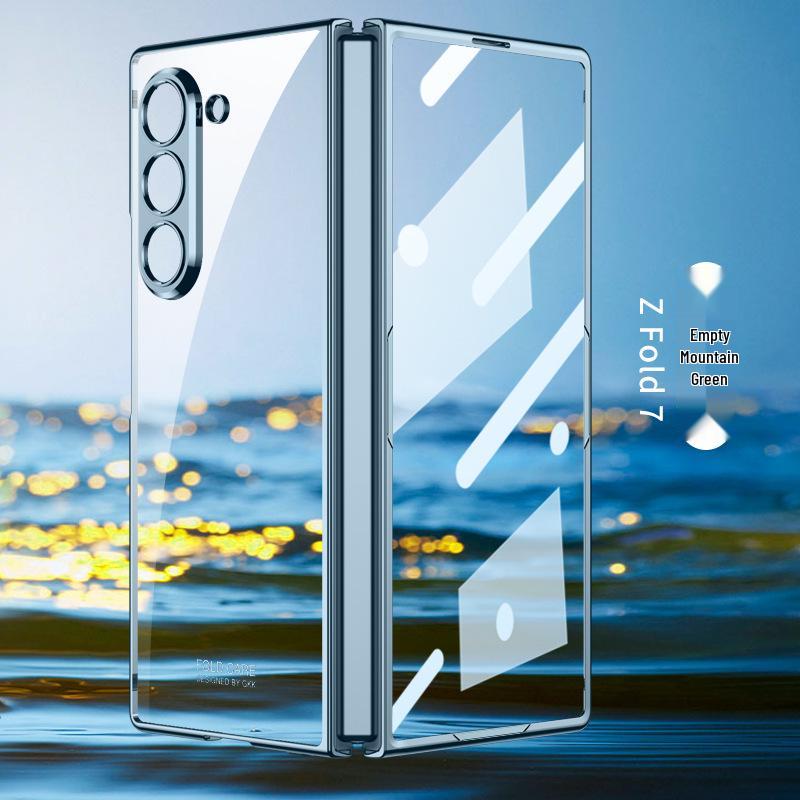 Прозрачный гальванизированный жесткий чехол Samsung Z Fold7 - Защитный складной дизайн с точной резкой