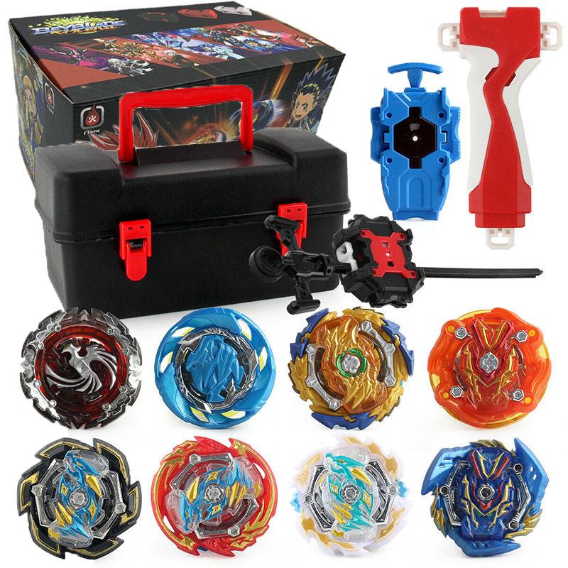 X 8 Beyblade Burst Portable Storage Box W Lr Launcher Grip Set Starter Top Gyro