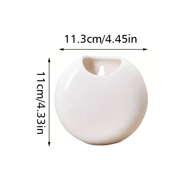 1шт керамический цветочный горшок аксессуары для цветочной композиции настенный цветочный горшок круглая настенная подвесная ваза 11.3x11см