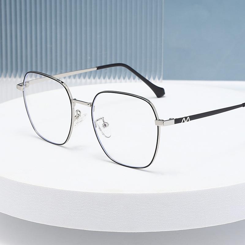 New trend flat glasses men's anti-radiation can be matched with degree color-changing glasses anti-blue light glasses frame women