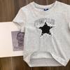 Женская футболка с короткими рукавами, женский летний топ со звездным принтом для похудения