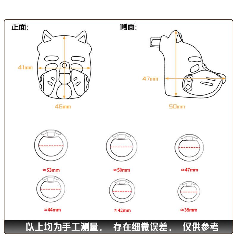 New Dog Head Chastity Cage with Colorful Mask and 6 Penis Rings BDSM K9 Training Fetish Gay Anti-Cheating Adult Toy for Men 18+