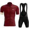 Men Women Cycling Jersey Set Quick Dry Breathable Short Sleeve Bib Shorts Bike Riding Apparel