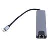 Type C Hub 8 Ports High Speed 4K UHD RJ45 Port Zinc Alloy Plug and Play Type C Docking Station for PC Laptop Phone