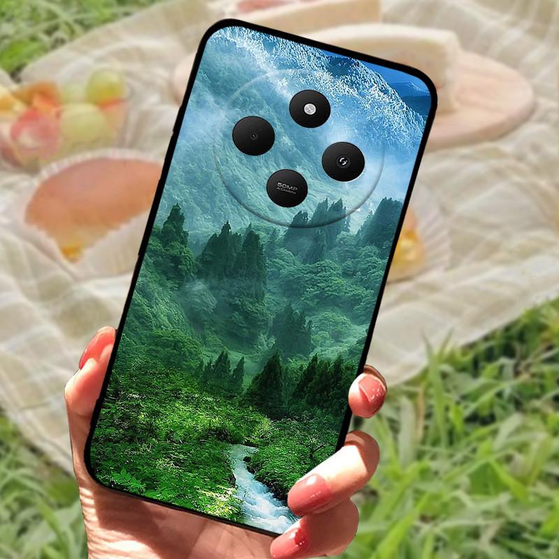Чехол для Xiaomi POCO C75 4G Redmi 14R 5G Redmi A3 Pro 4G Redmi A4 5G Чехлы Мягкий Бампер Ударопрочный Защитный Чехол Черная Сумка для Телефона