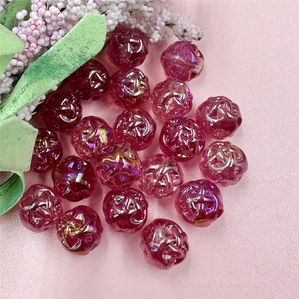 11.2mm Craft DIY DIY Beading Accessory Round Beads Jelly Colored Acrylic Charms Jewelry Making For Necklace Earrings Making Handmade Material Sugar