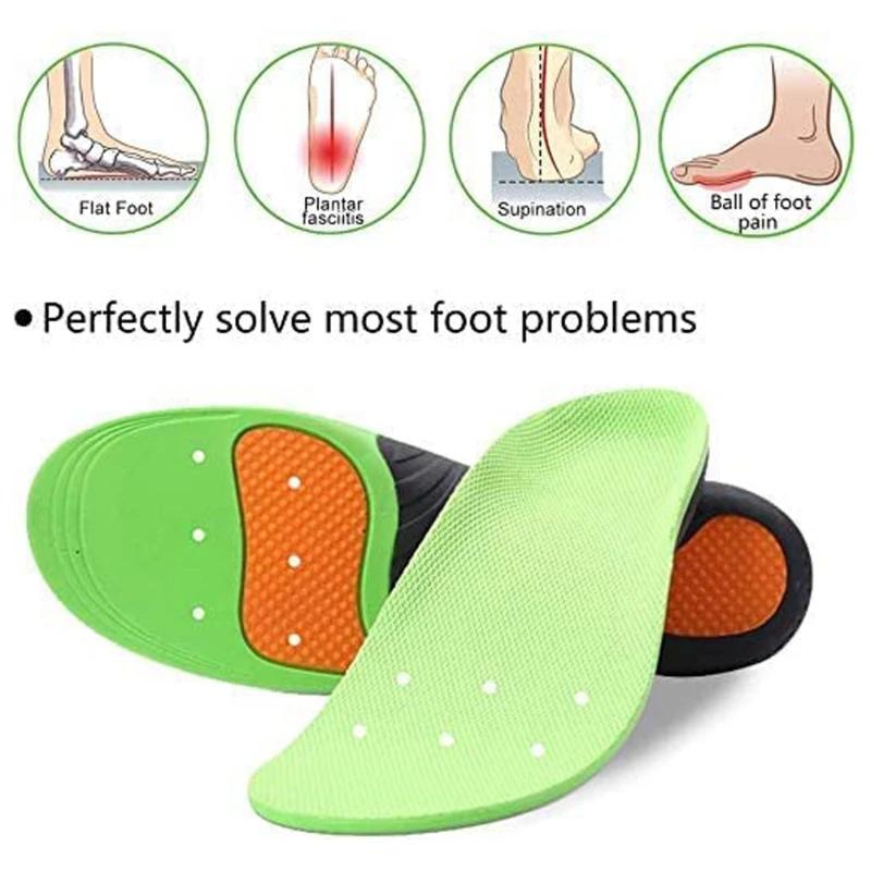 Fashion Premium Orthotic Insoles Orthopedic Flat Foot Health Sole for Shoes Inserts Arch Support Pad for Plantar Fasciitis Shoe Pad
