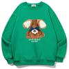 YDA Cute Bear Oversized Sweatshirt_Ot3D005Gr