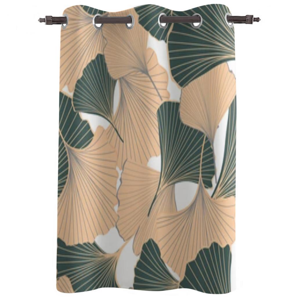 2PC  Home Decoration Curtains, Red Gold Ramadan Festival With Pole Pocket Curtains, Suitable For Living Room, Study Farm