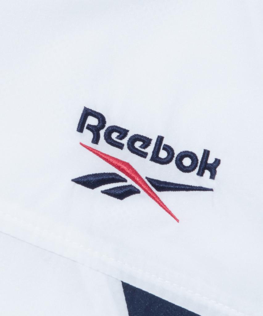 Reebok Ветровка в стиле колор-блок с сетчатыми вставками - Белая:военно-морской флот