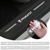 4pcs Peugeot Car Door Sill Protector Transparent Anti-Scratch Anti-Step Wear-Resistant Sticker with Logo
