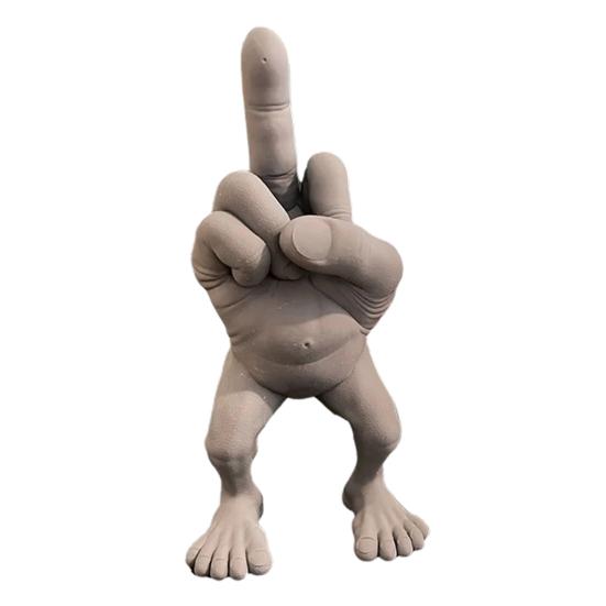 Фигура среднего пальца с ногами Статуя среднего пальца 3D-печатная скульптура Шутка-трофей Главная