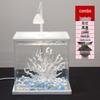 Mini Ultra-White Glass Fish Tank with Rose Light - Transparent Betta Tropical Fish Eco-Tank