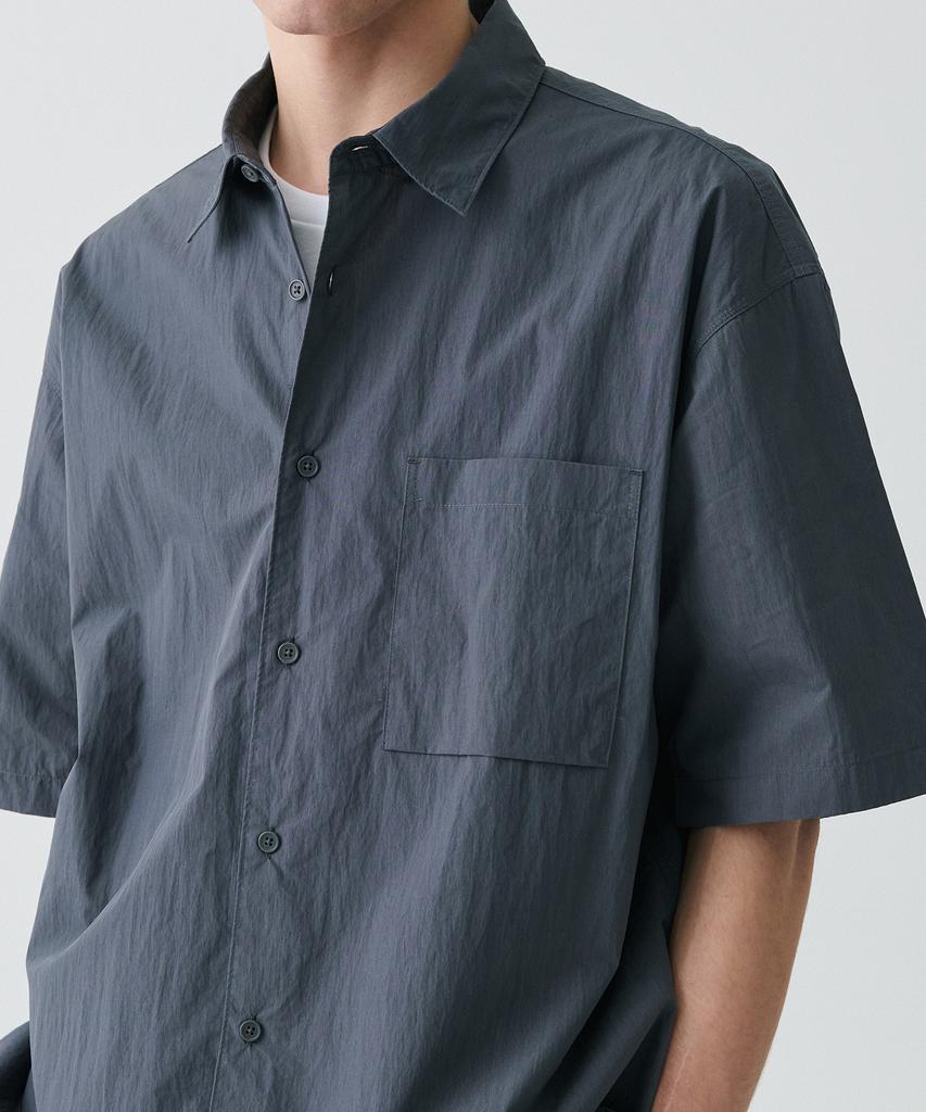 MUSINSA STANDARD [City Leisure] Cn Oversized Short Sleeve Shirt [Grey]