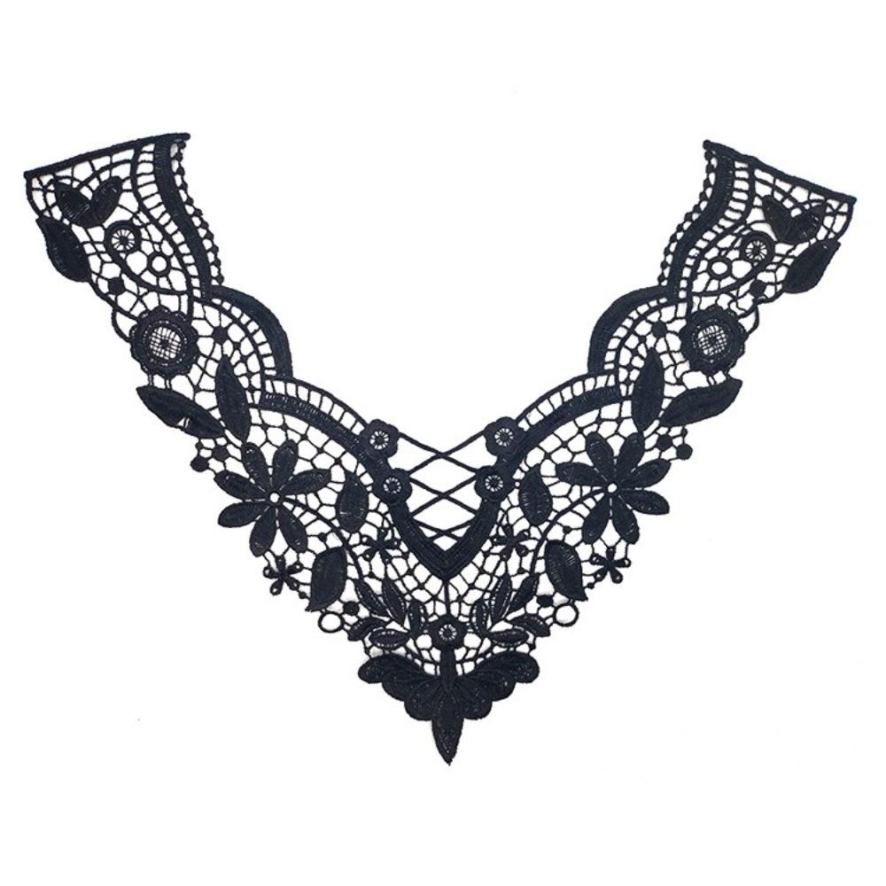 Handmade Embroidered Flower Collar Elegant Hollow Out Trim DIY Sewing Supplies
