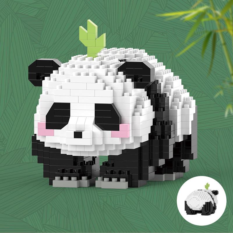 Совместимые строительные блоки Lego: Панда Хуахуа Менглан - развивающая игрушка для детского творчества