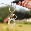 Fruit Elements Keychain Acrylic 2D Monogram Initial Letter Key Ring Kiwi Watermelon Grapefruit Key Chain