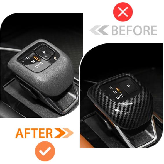 NEW Carbon Fiber Car Gear Shift Knob Cover Trim 1Pcs For Qashqai  ABS