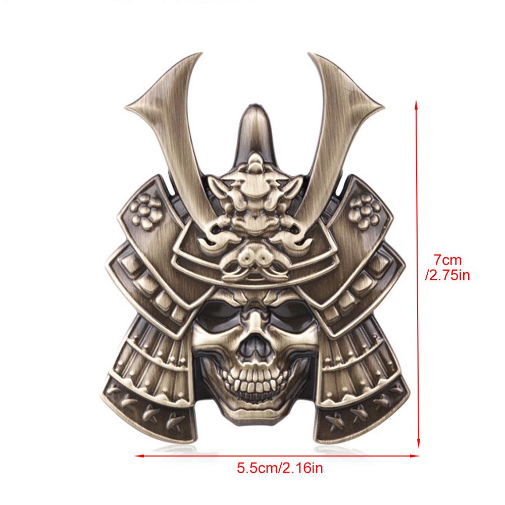 3D Car Sticker Premium Warrior Metal Car Side Fender Rear Trunk Skull Emblem Badge Decal for Any Vehicle Truck Car Motorcycle RV