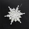 12cm Big Christmas Ice White 3D Snowflake Plastic Glitter Xmas Hanging Pendant for Home Party Wedding Tree Decoration Hot
