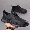 Men's Shoes Autumn New Low-top British Martin Boots 2025 Tooling Casual Leather Shoes Black Winter Cotton Shoes