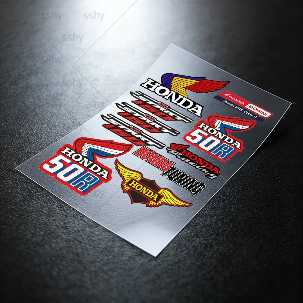 For HONDA Reflective motorcycle stickers, 3M safety warning at night in the dark scooter helmets BO8 jnfb1