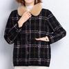 Winter Short Thickened Coat with Turn-Collar Plaid Shawl and Woolen Outerwear