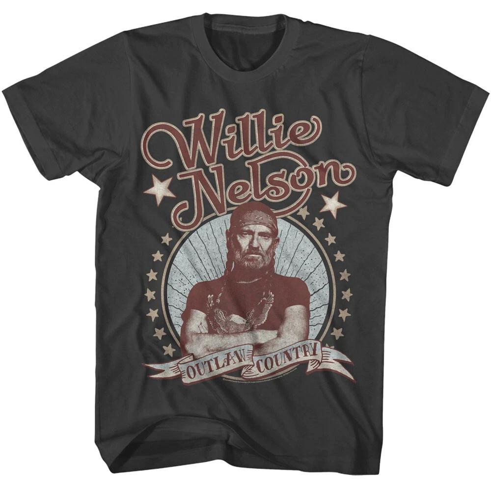 Willie Nelson Star Framed Portrait Men's T Shirt Outlaw Country Music Merch