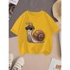 European sizes Snails Cotton girls T-shirt