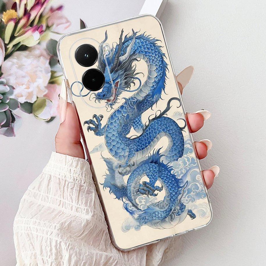 Для Xiaomi Poco M7 4G Чехол Poco M7 Plus Покрытие Роскошный Карп-Дракон Мягкий Тонкий Силиконовый Чехол для Телефона Для Xiaomi PocoM7 M 7 2025 Оболочка