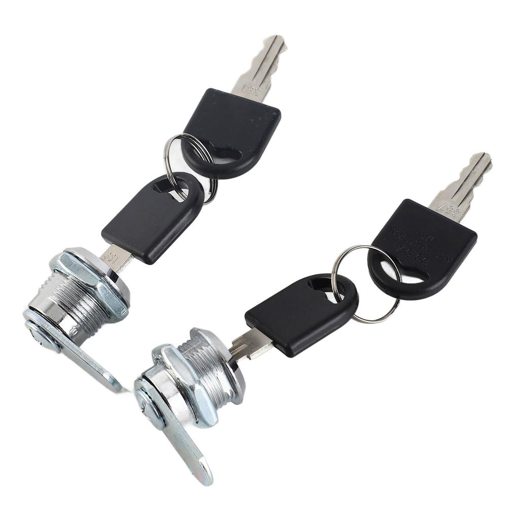 2pcs Cylinder Cam Locks Anti?Corrosion Secure Hardware with 4 Keys for Tool Box Drawer